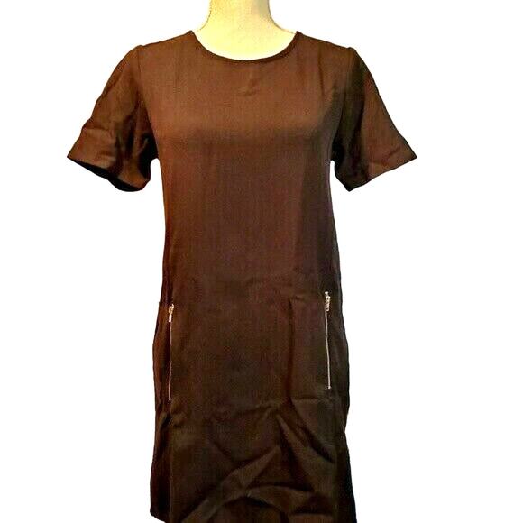 One Clothing Los Angeles Dress Size S Black Zip Back Shift Grunge Goth Chic - Picture 1 of 8
